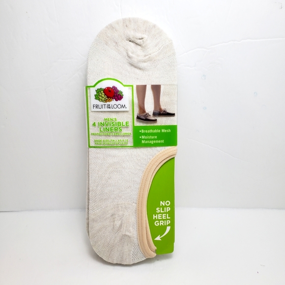 Fruit of the Loom Invisible Liner Socks Size 6-12  4 pack - Picture 2 of 8